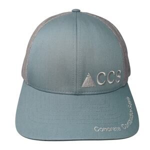 CCS Concrete Construction Supply Trucker Hat Blue One Size Adjustable Mesh Back